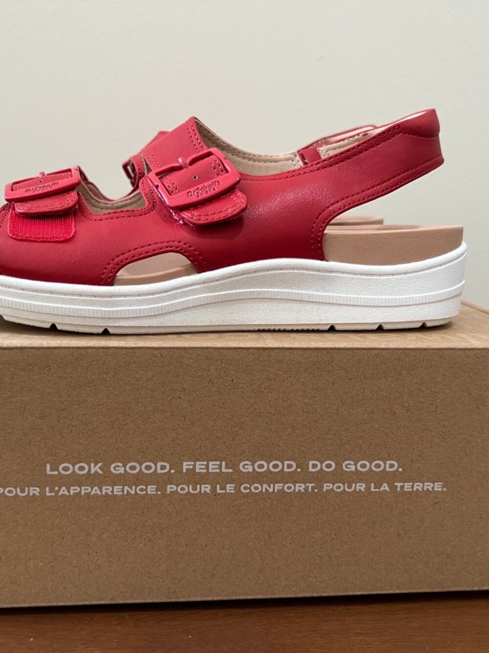 Dr. Scholl's Time Off Era Sandals Red Ankle Strap, Women’s 7 new in box. - Picture 7 of 9